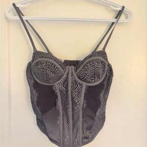 Light Purple Garage Lace Bustier Top